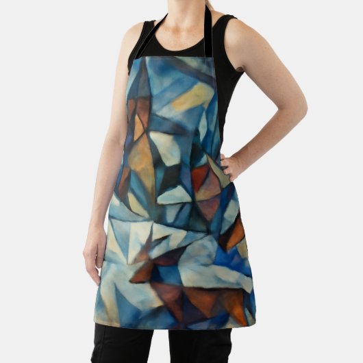 Cubist Expressionist Winter Village Apron エプロン (インサイチュ)