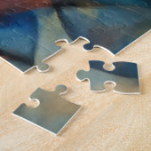 Cubist Expressionist Winter Village Jigsaw Puzzle ジグソーパズル (側面)