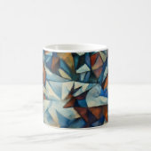 Cubist Expressionist Winter Village Mug コーヒーマグカップ (中央)