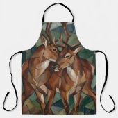 Cubist Expressionst Style Reindeer Apron エプロン (正面)