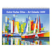 Cubist Harbor Cities – Art Calendar 2026 カレンダー (カバー)