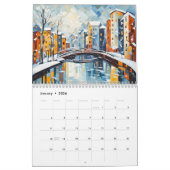 Cubist Harbor Cities – Art Calendar 2026 カレンダー (1月 2026)