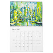 Cubist Harbor Cities – Art Calendar 2026 カレンダー (3月 2027)