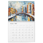 Cubist Harbor Cities – Art Calendar 2026 カレンダー (1月 2027)