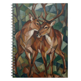 Cubist Style Reindeer Notebook ノートブック