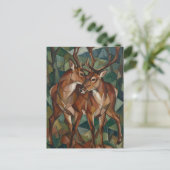 Cubist Style Reindeer Postcard シーズンポストカード (スタンド正面)