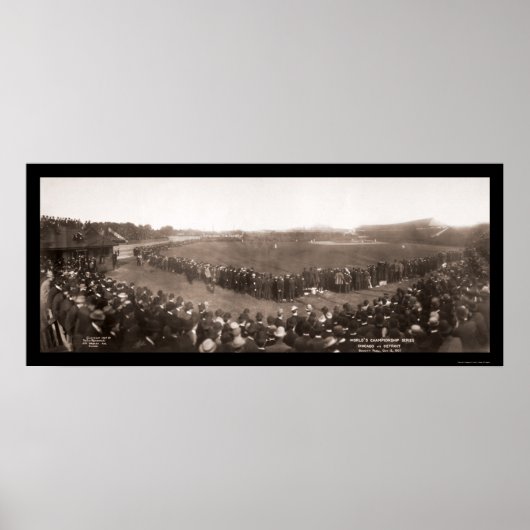 Cubs対タイガース野球写真1907 ポスター (正面)