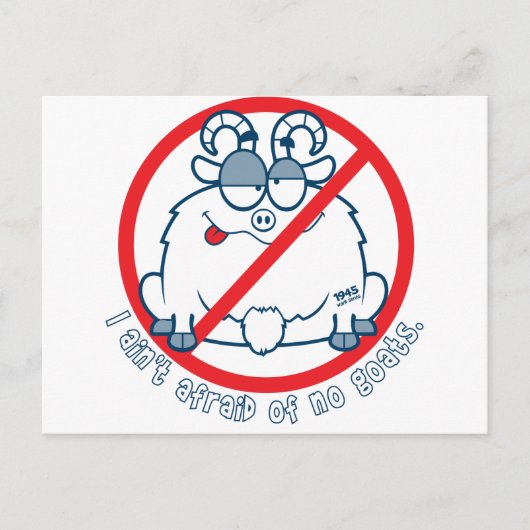 cubs chicagoヤギのシャツ ポストカード (正面)