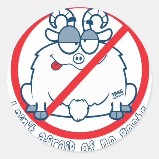 cubs chicagoヤギのシャツ ラウンドシール (正面)