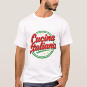 Cucina Italiana Round Badge Tシャツ (正面)