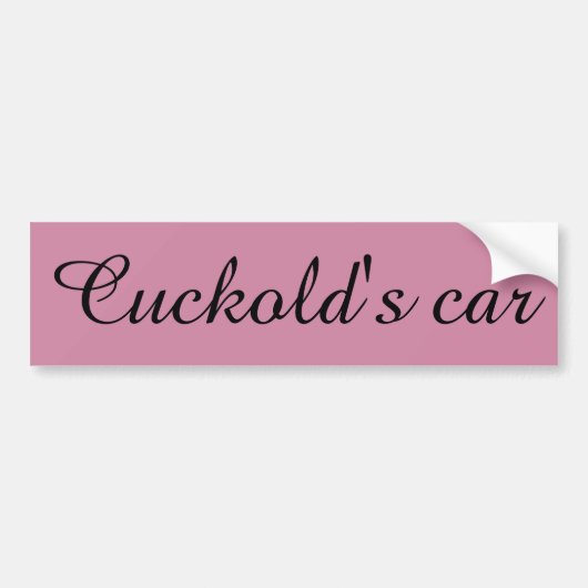 Cuckold car バンパーステッカー (正面)