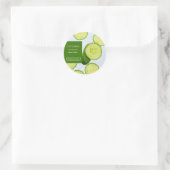 Cucumber Facial Mask Label ラウンドシール (バッグ)