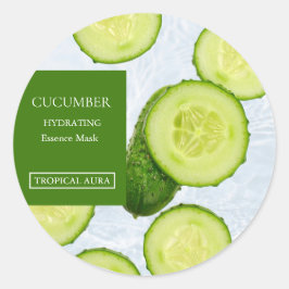 Cucumber Facial Mask Label ラウンドシール