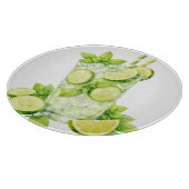 CUCUMBER & LIME THEMED TROPICAL SUMMER DRINK カッティングボード (角)