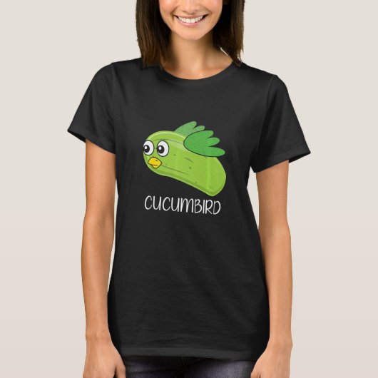 Cucumbird Vegetarian Vegetable Veggies Vegan Cucum Tシャツ (正面)