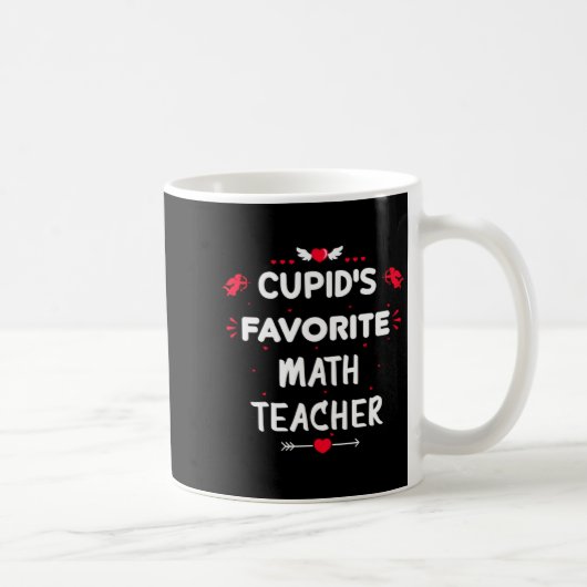 Cud S Favorite Math Teacher Valentine S Day Man  コーヒーマグカップ (右)