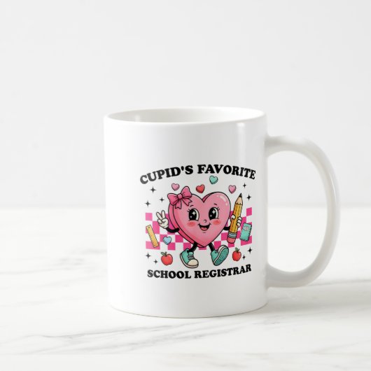 Cud’s Favorite School Registrar Valentines Funny C コーヒーマグカップ (右)