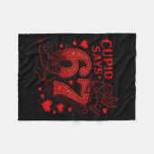 Cud Says 67 Cute Funny Valentines Day 6 7 Couple L フリースブランケット (正面(横))