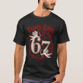 Cud Says 67 Funny 6 7 Six Seven Meme Slang Valenti Tシャツ (正面)