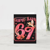 Cud Says 67 Funny Valentine Six Seven Meme Saying  カード (正面)