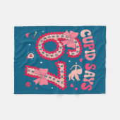Cud Says 67 Six Seven Valentines Day Boys Girls 67 フリースブランケット (正面(横))