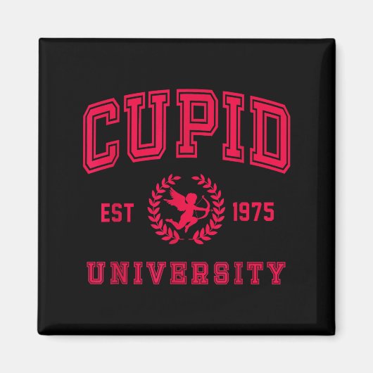 Cud University Cute Cherub Valentines Day Crest  マグネット (正面)