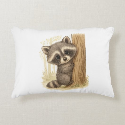 Cuddle Buddy Raccoon アクセントクッション (正面)