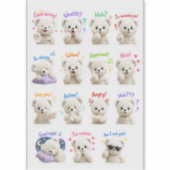 Cuddle Cub – かわいいテディベアのステッカー シール (正面)