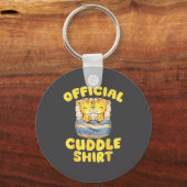 Cuddle Cute Giraffes Couple Valentine's Day  キーホルダー (正面)