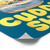 Cuddle Cute Giraffes Couple Valentine's Day  ポスター (角)