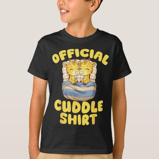 Cuddle Cute Giraffes Couple Valentine's Day  Tシャツ (正面)