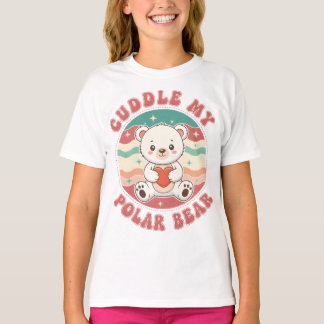 Cuddle My Polar Bear Retro Tシャツ