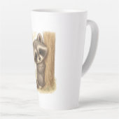 Cuddle Peek Raccoon カフェラテマグ (右アングル)