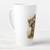 Cuddle Peek Raccoon カフェラテマグ (左アングル)