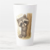 Cuddle Peek Raccoon カフェラテマグ (正面)