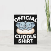 Cuddle Shirt Cute Baby Elephant Snuggle  カード (正面)