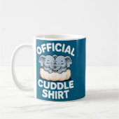Cuddle Shirt Cute Baby Elephant Snuggle  コーヒーマグカップ (左)