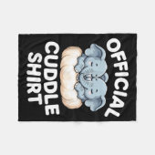 Cuddle Shirt Cute Baby Elephant Snuggle  フリースブランケット (正面(横))