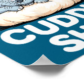 Cuddle Shirt Cute Baby Elephant Snuggle  ポスター (角)