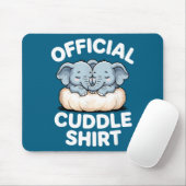 Cuddle Shirt Cute Baby Elephant Snuggle マウスパッド (マウス)
