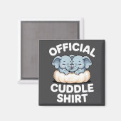 Cuddle Shirt Cute Baby Elephant Snuggle  マグネット (正面/裏面)