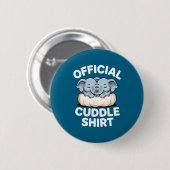 Cuddle Shirt Cute Baby Elephant Snuggle  缶バッジ (正面&裏面)