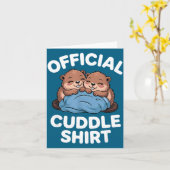 Cuddle Shirt Cute Beavers Snuggling  カード (黄色い花)