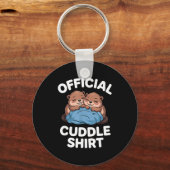 Cuddle Shirt Cute Beavers Snuggling キーホルダー (正面)