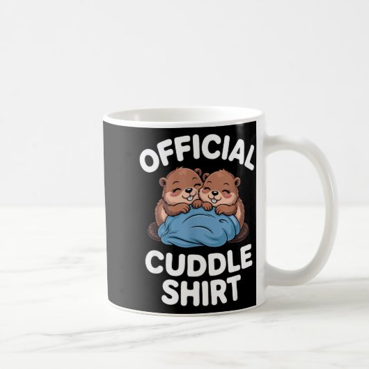 Cuddle Shirt Cute Beavers Snuggling  コーヒーマグカップ (右)