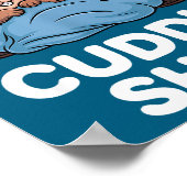 Cuddle Shirt Cute Beavers Snuggling ポスター (角)