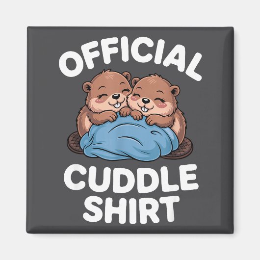 Cuddle Shirt Cute Beavers Snuggling  マグネット (正面)