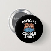 Cuddle Shirt Cute Beavers Snuggling  缶バッジ (正面&裏面)