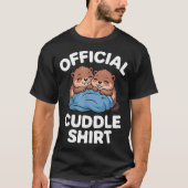 Cuddle Shirt Cute Beavers Snuggling  Tシャツ (正面)