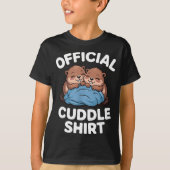 Cuddle Shirt Cute Beavers Snuggling  Tシャツ (正面)